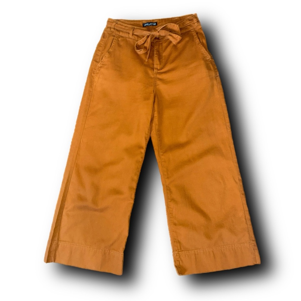 Vanilla Star Wide Leg Cropped Pants in Caramel Fall Vibes